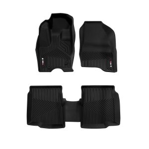 Ford Explorer 3D Floor Mats - First Row - Omac - Texan Premium TPE - Black - '11-'15 Ford Explorer 3D Floor Mats - First Row - Omac - Texan Premium TPE - Black - '11-'15